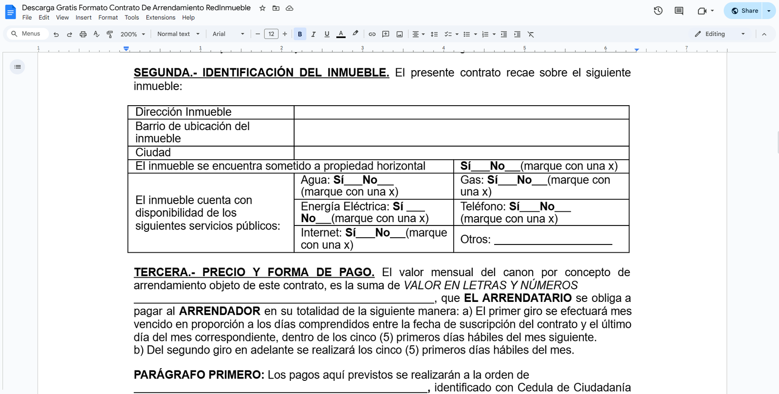 Descarga Gratis el Formato de Contrato de Arrendamiento – RedInmueble